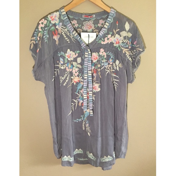 Johnny Was Dreaming Floral Embroidered Blouse - Picture 5 of 7